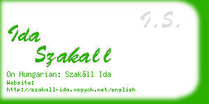 ida szakall business card