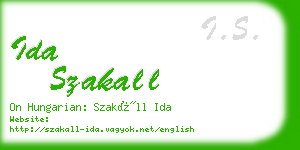 ida szakall business card